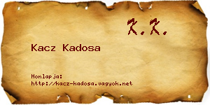 Kacz Kadosa névjegykártya