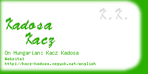 kadosa kacz business card